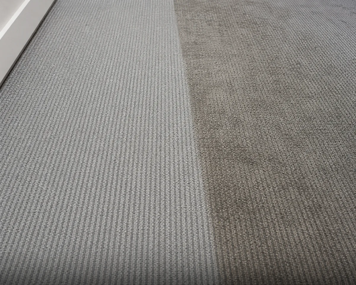 Freshly extracted carpet showing restored fibre lift